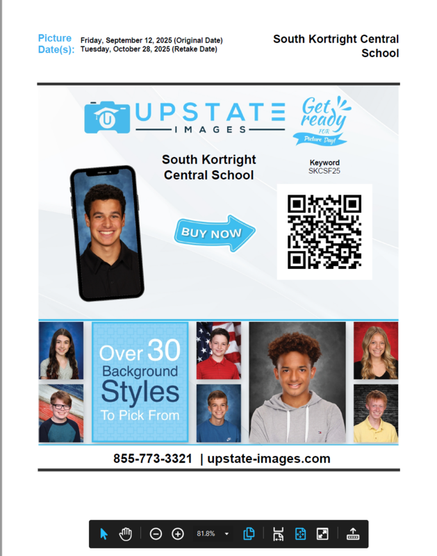 Picture Day Order Inforamtion