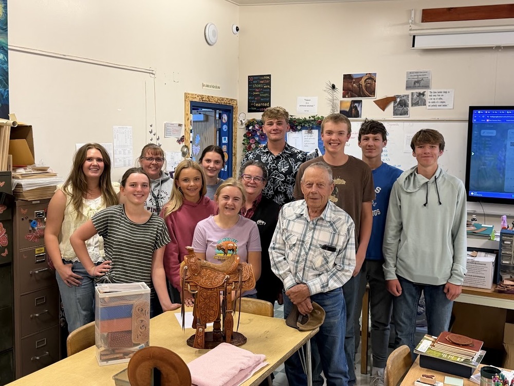 Dale Harward and students
