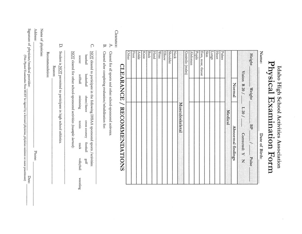 Physical Form 2 for LHS