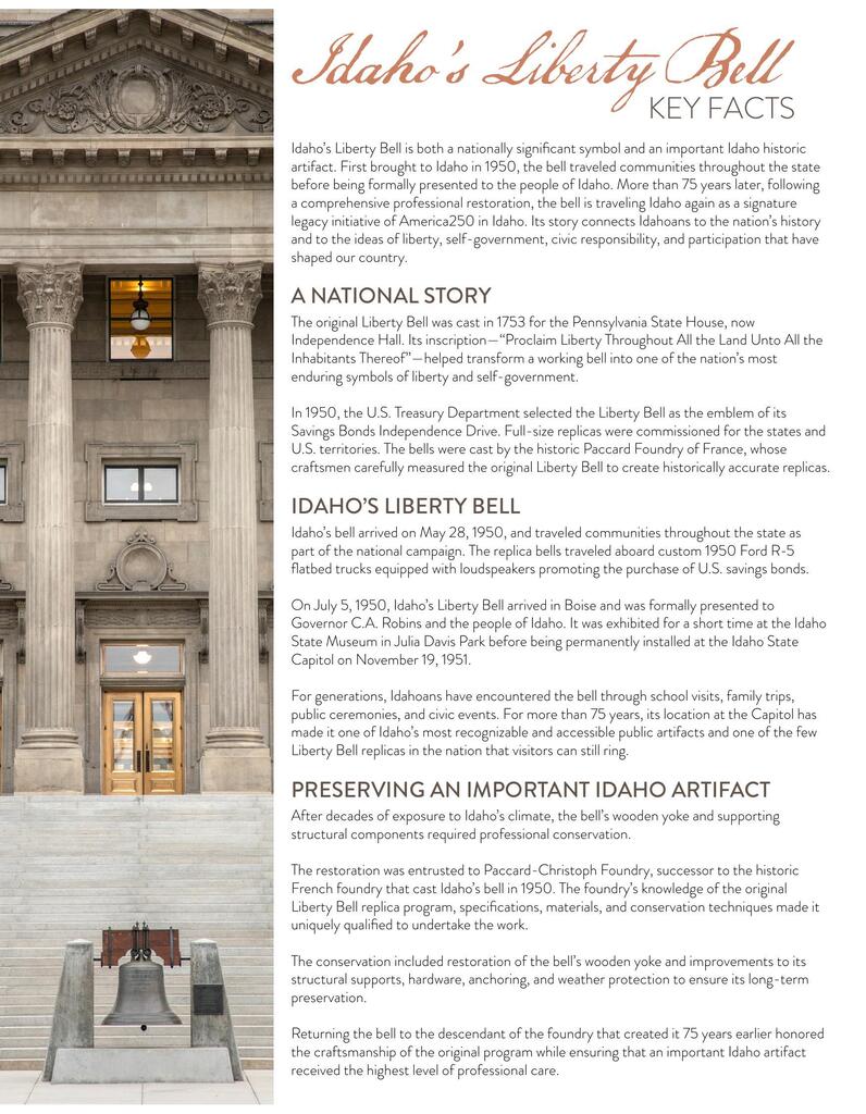 Idaho's Liberty Bell Facts