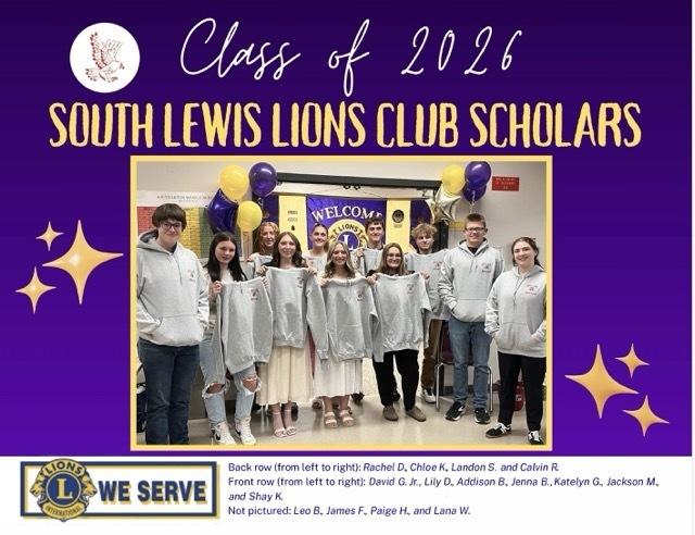 South Lewis Lions Club Scholars