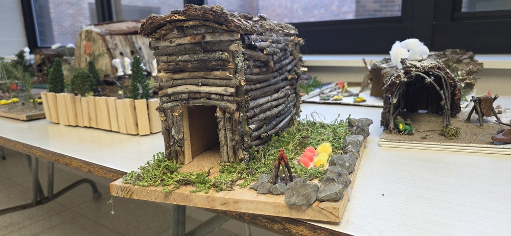 one of the many longhouse builds by 4th grade