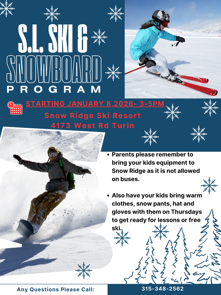 SL Ski and snowboard program starting Thursday January 8th