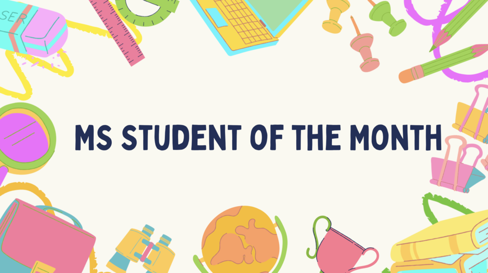 Middle School Student of the Month