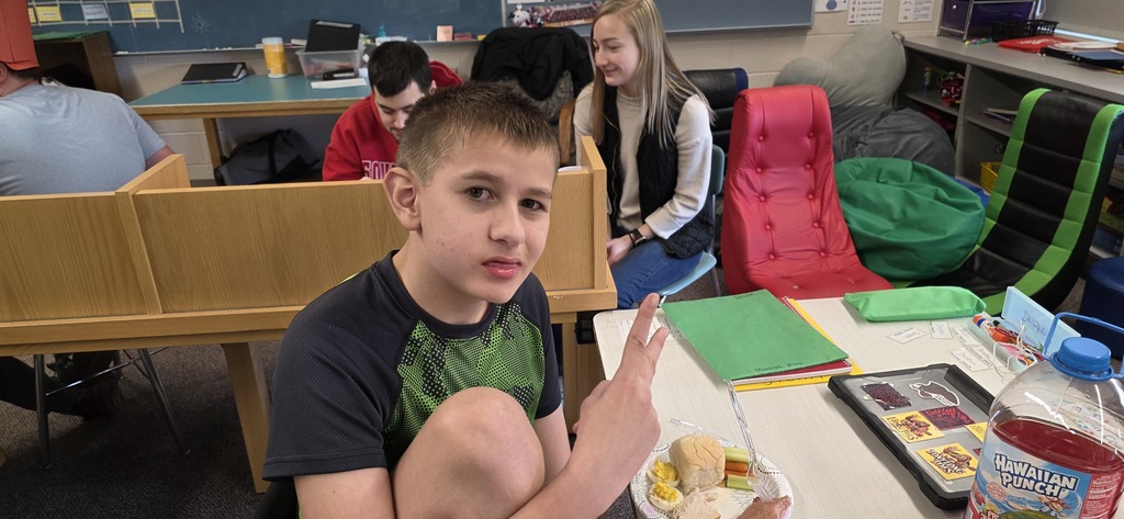 HS Student with meal