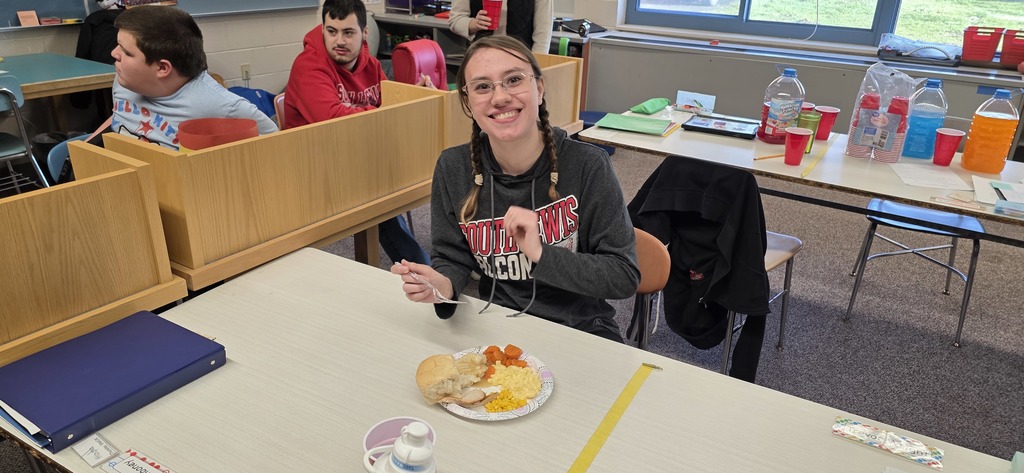 HS Student with meal
