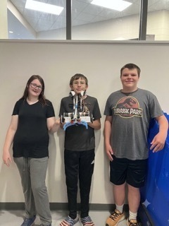 Mr. Carvel's class with the robot