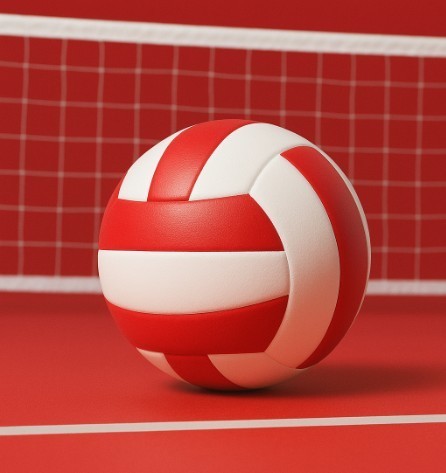 red volleyball