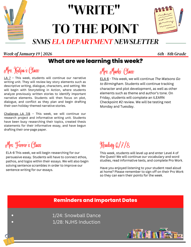 ELA newsletter