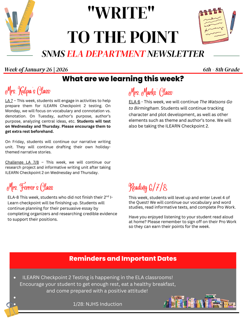 ELA newsletter