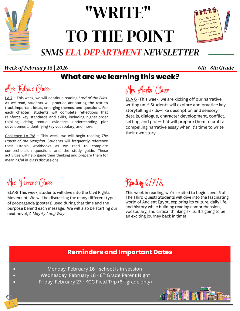 ELA newsletter