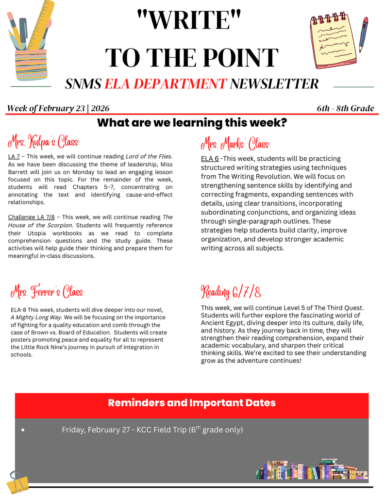 ELA newsletter