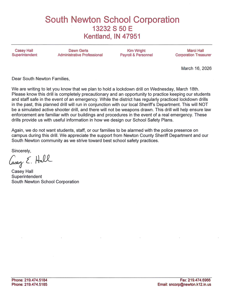Letter from Hr. Hall
