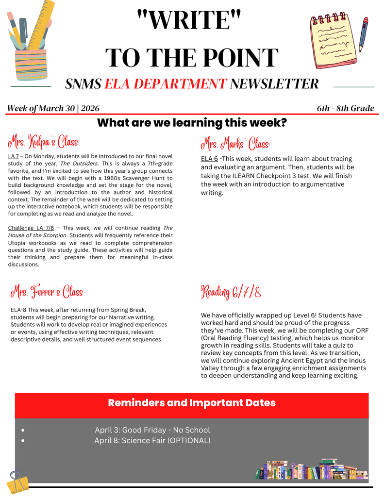 ELA newsletter