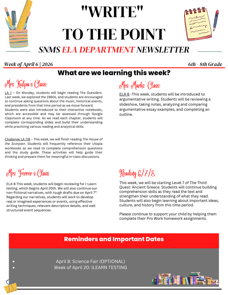 ELA newsletter