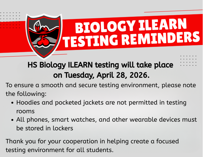 ILEARN testing reminders