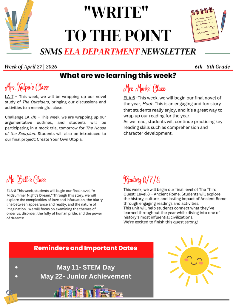 ELA newsletter