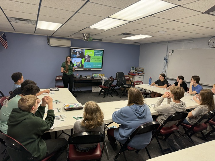 students watching presentation 