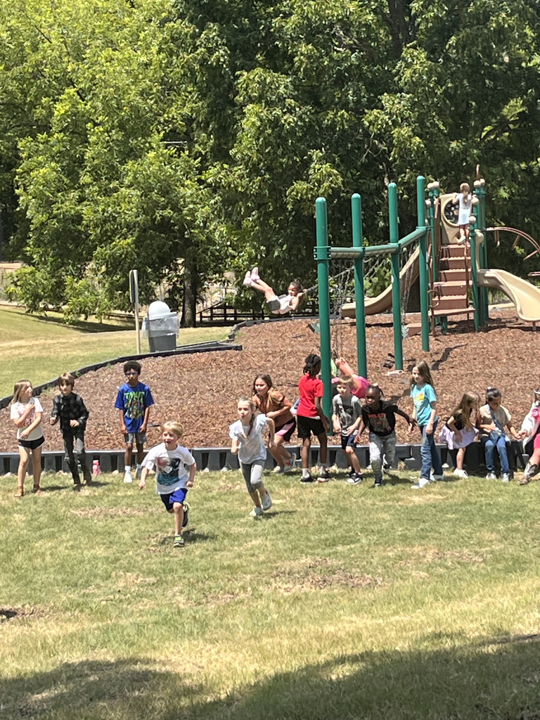 elementary students on a playground