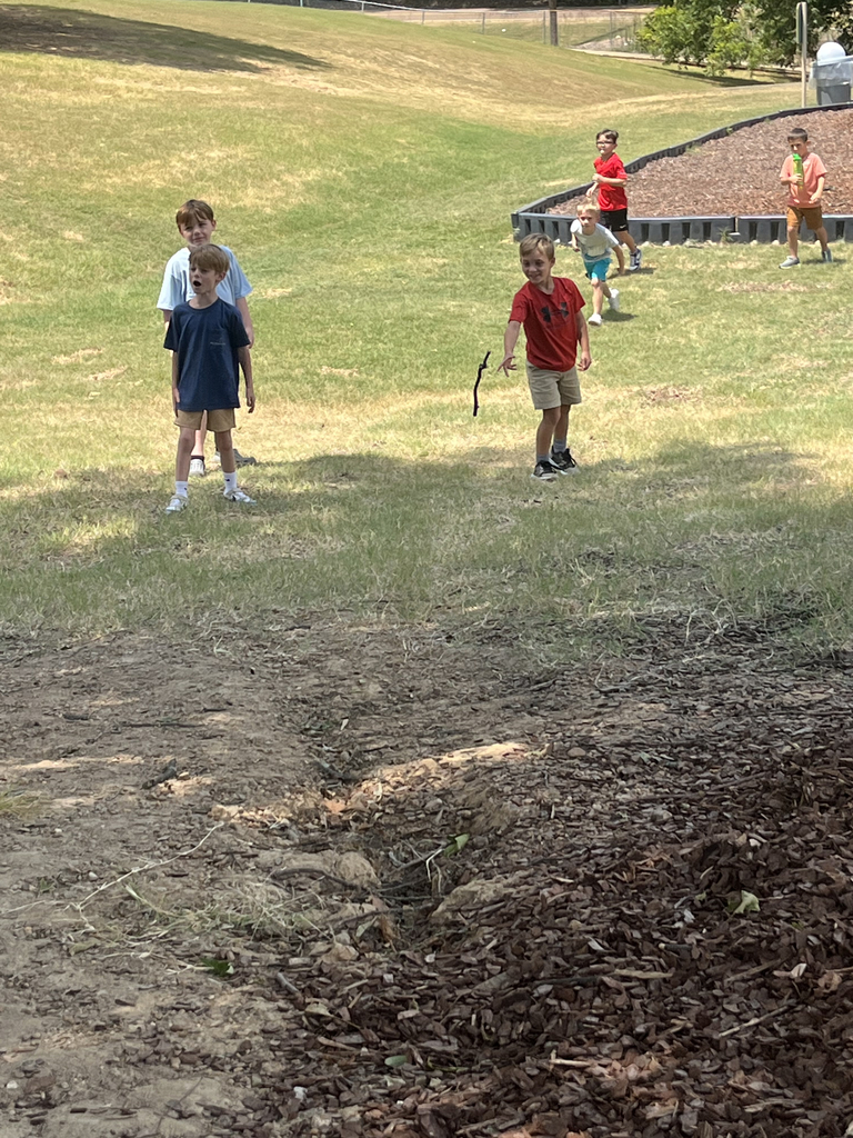 elementary students on a playground