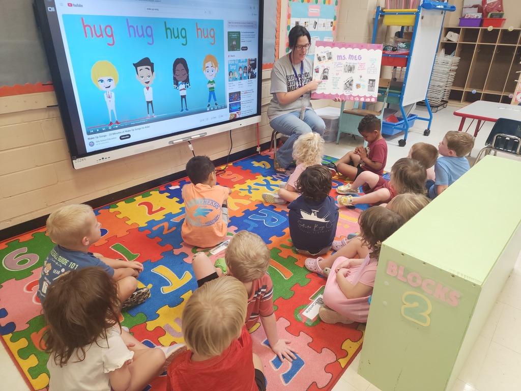 Pre-K students and teacher