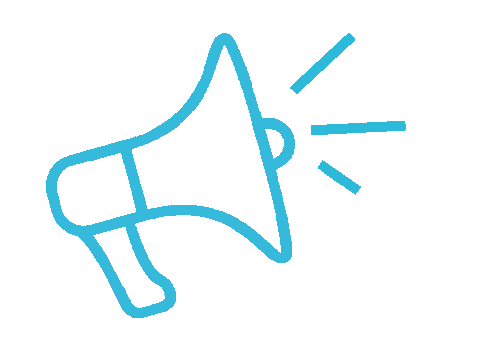 blue megaphone