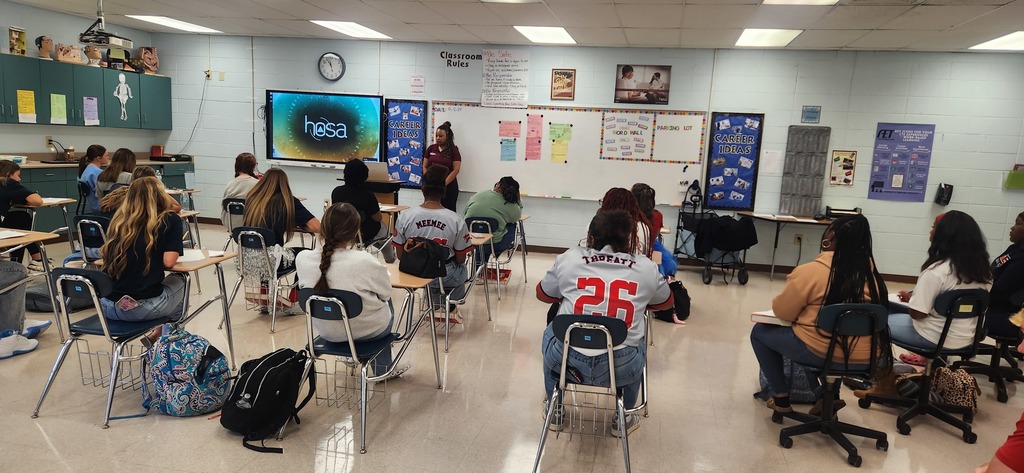Students explored the benefits of joining HOSA