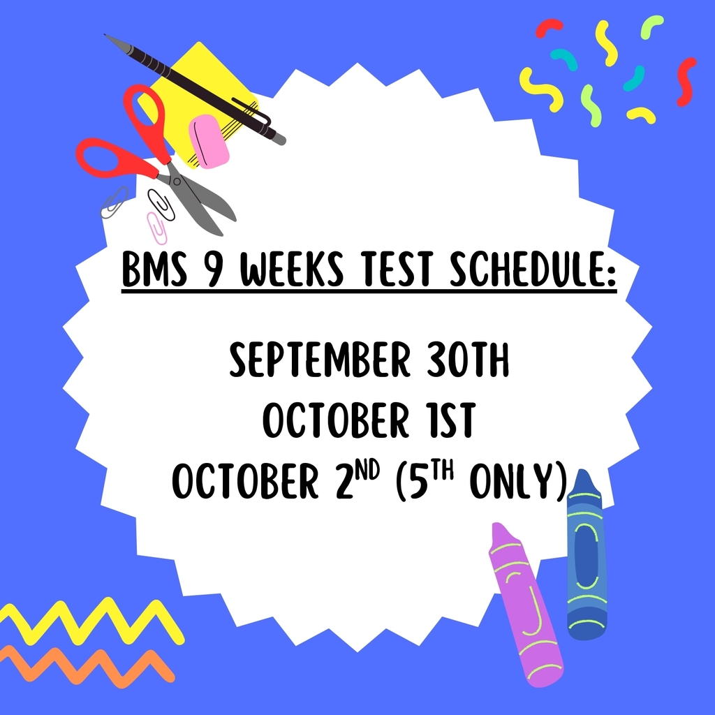9 Weeks Test Schedule