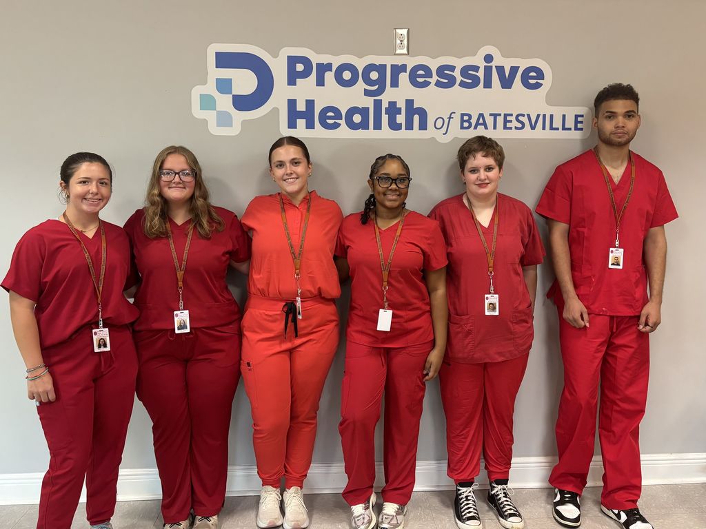 Health Care & Clinical Services students  at Progressive Health in Batesville