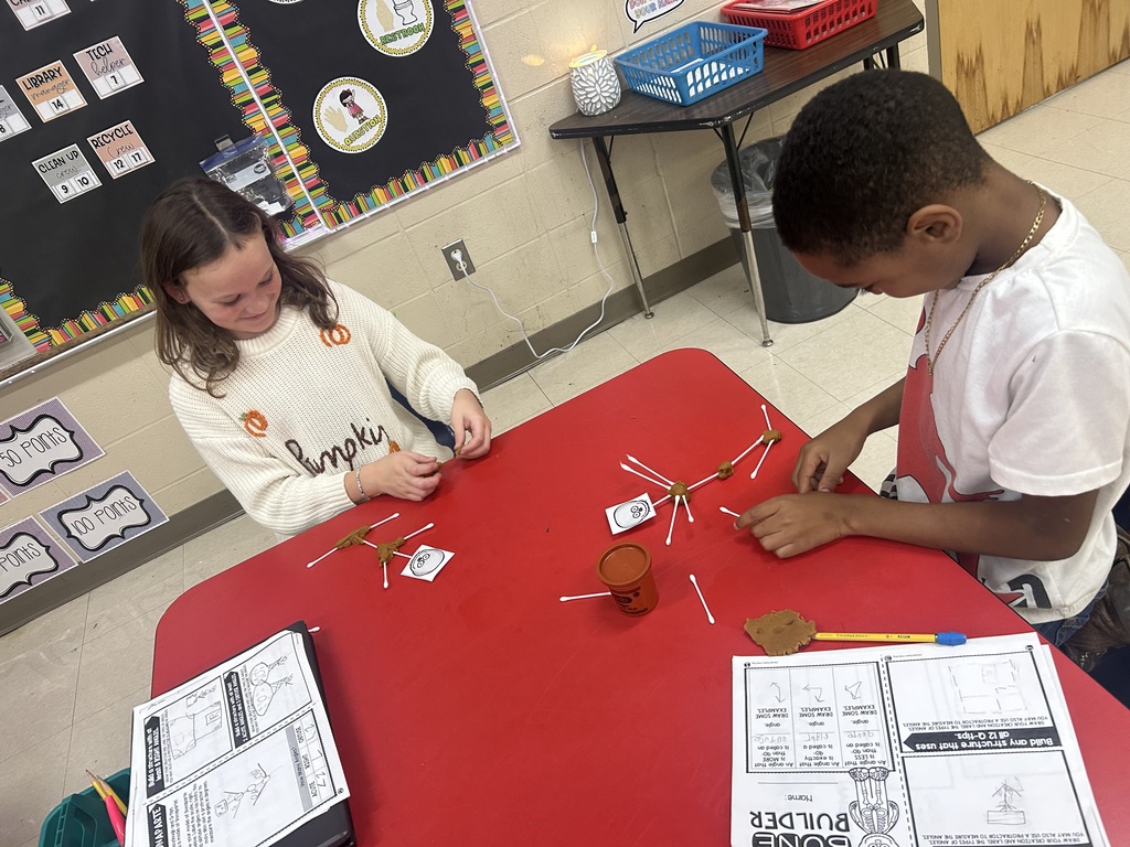 3rd grade student working on math project