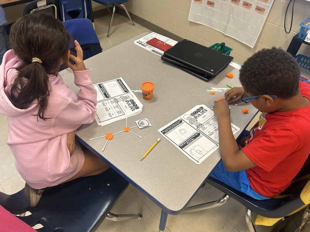 3rd grade student working on math project