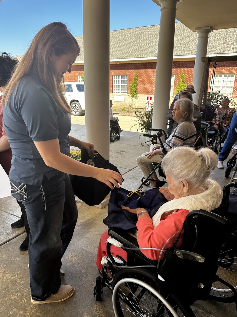 Our South Panola FFA Officer Team spent the Monday preparing and delivering thoughtful goodie bags to the residents of Azalea Commons Assisted Living!