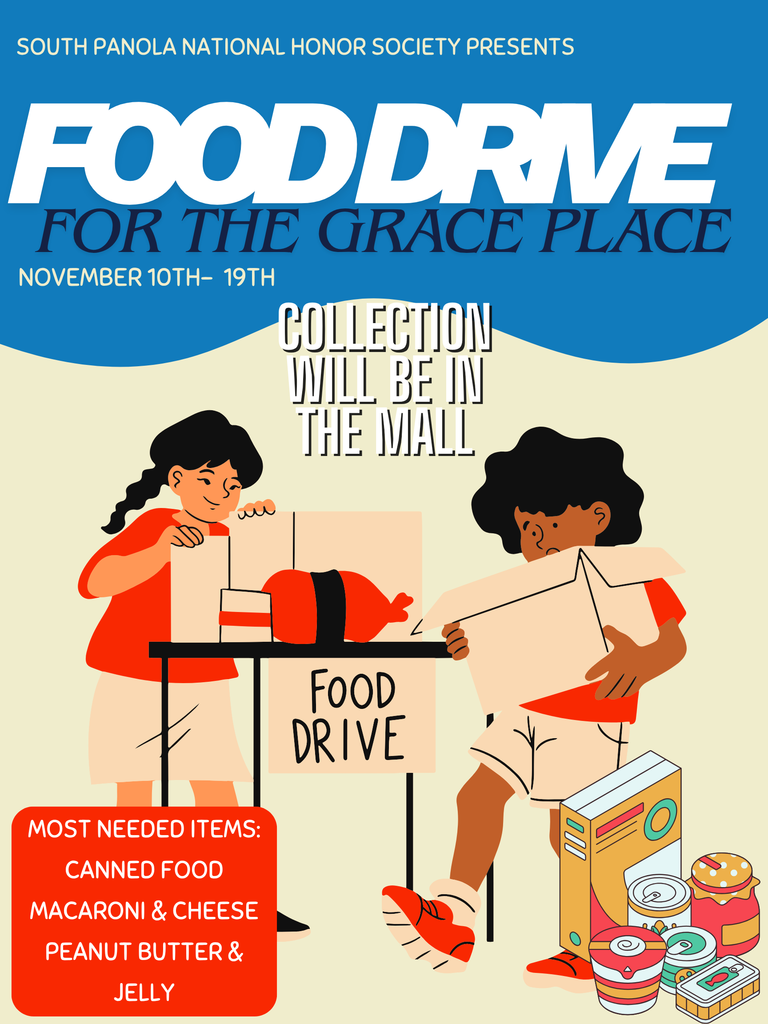 SPHS Food Drive flyer