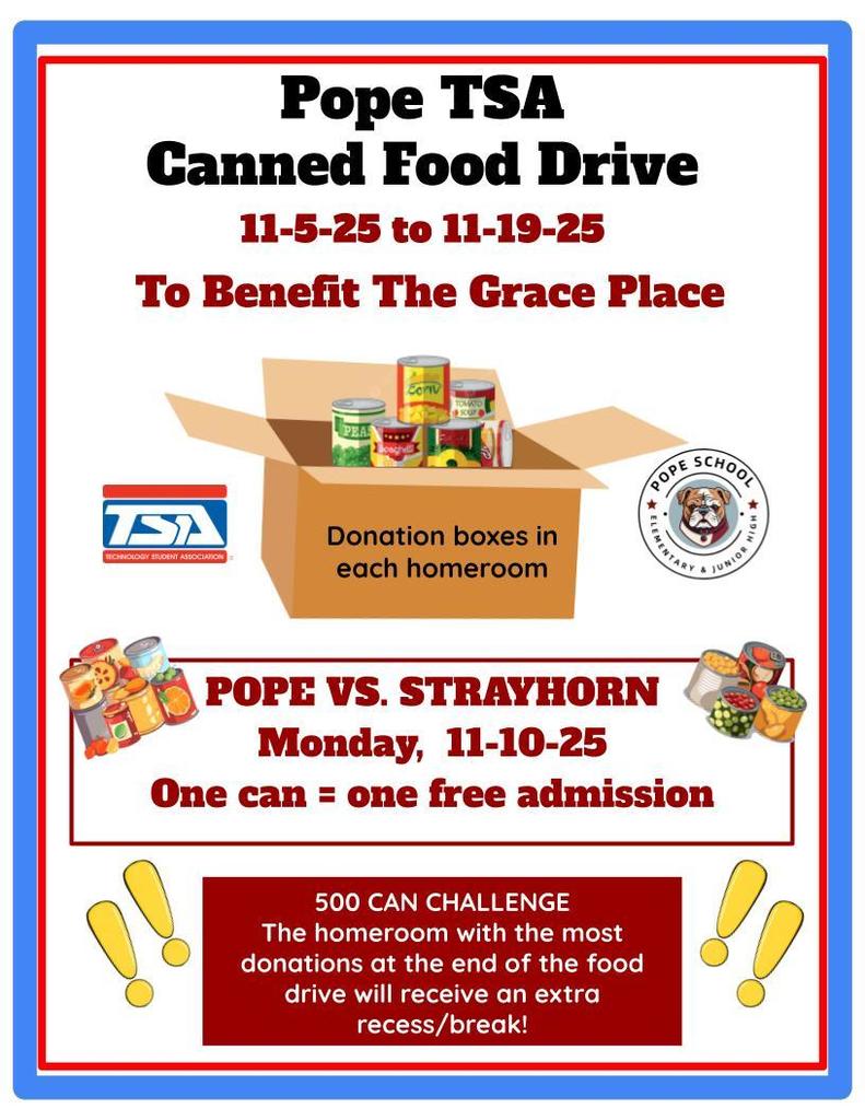 Pope TSA Canned Food Drive