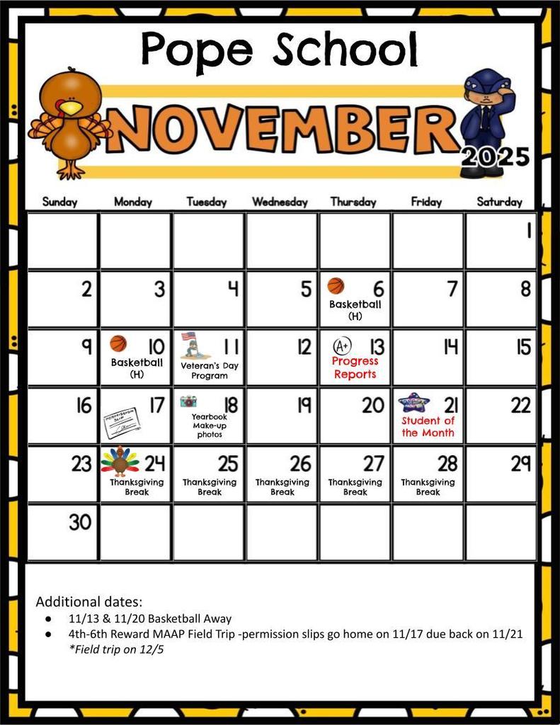 November calendar