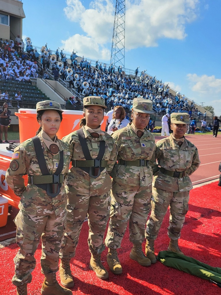 SP ROTC presents the colors for the MVSU football game.