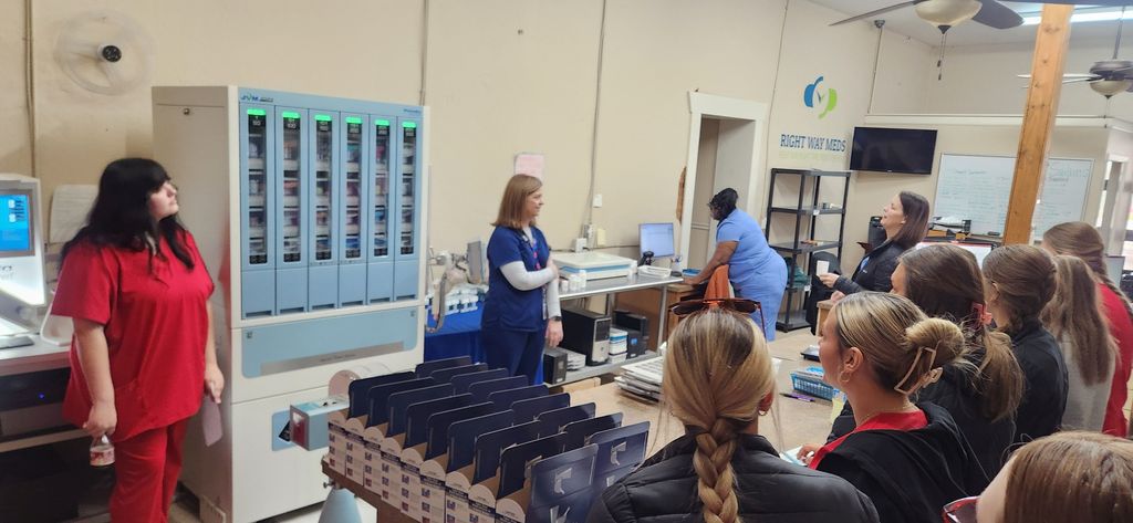 Health Care and Clinical Services students had an opportunity to tour Tyson Pharmacy in Holly Springs