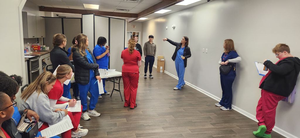 Health Care and Clinical Services students had an opportunity to tour Tyson Pharmacy in Holly Springs