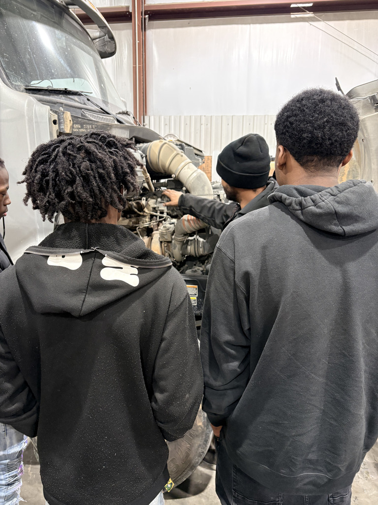 SPHS students visit local diesel mechanic shop