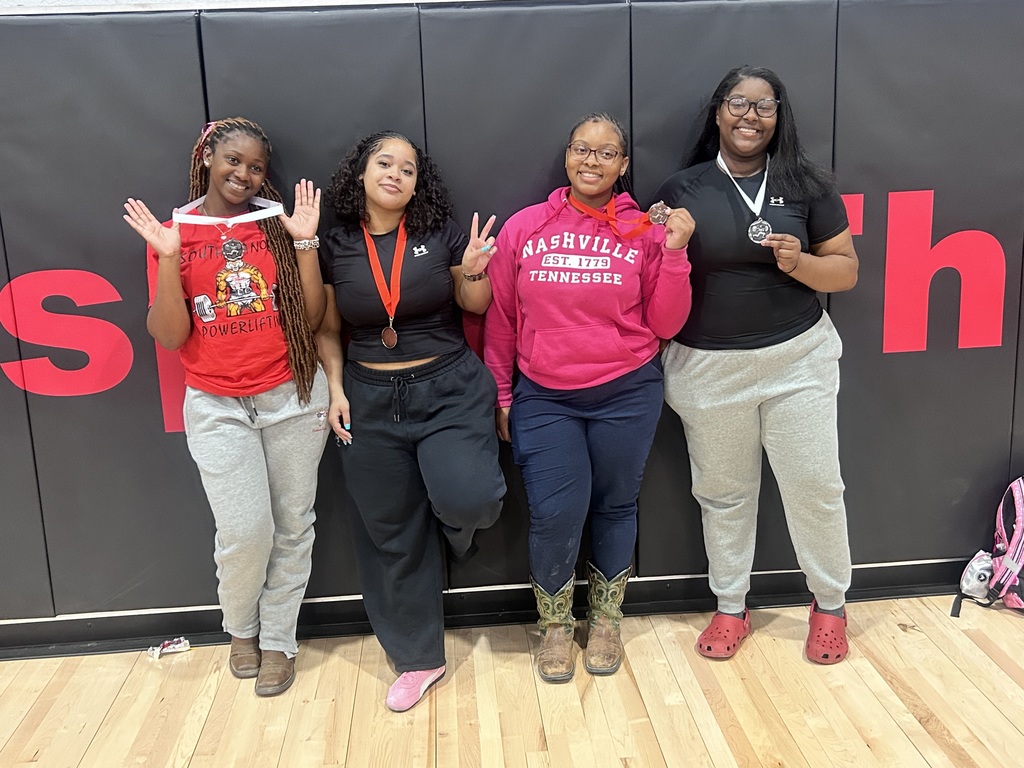 The girls powerlifting team competed at Center Hill for their regional championship
