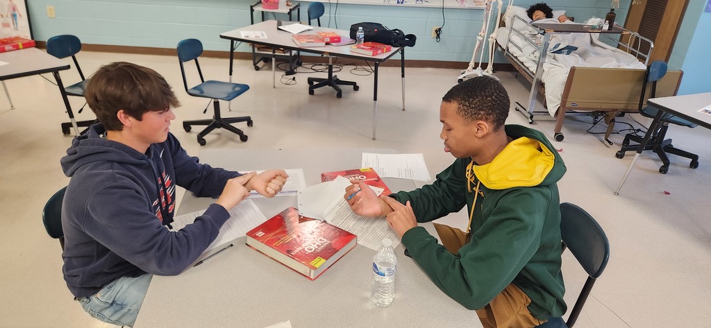 SPHS students in Mrs. Shultice's Health Science Core (Year 1) class recently participated in our “Use Your Brain” activity