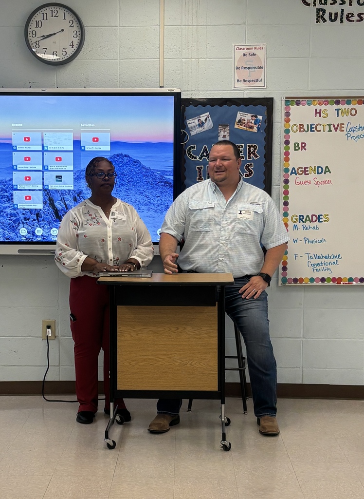 SPHS Health Science students had the  opportunity to hear from guest speakers J. Faulkner, DON, and T. Jones, NP, from the Tallahatchie County Correctional Facility