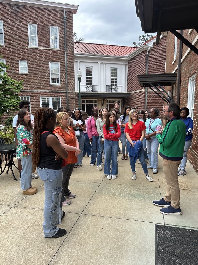 Mrs. Yolanda Lee and the Educator Preparation II students, along with Mrs. Christy Burnett and the Early Childhood II students, recently had the opportunity to tour the  Willie Price Lab School, the early learning facility at Ole Miss, as well as the Elementary Education and Early Childhood departments.
