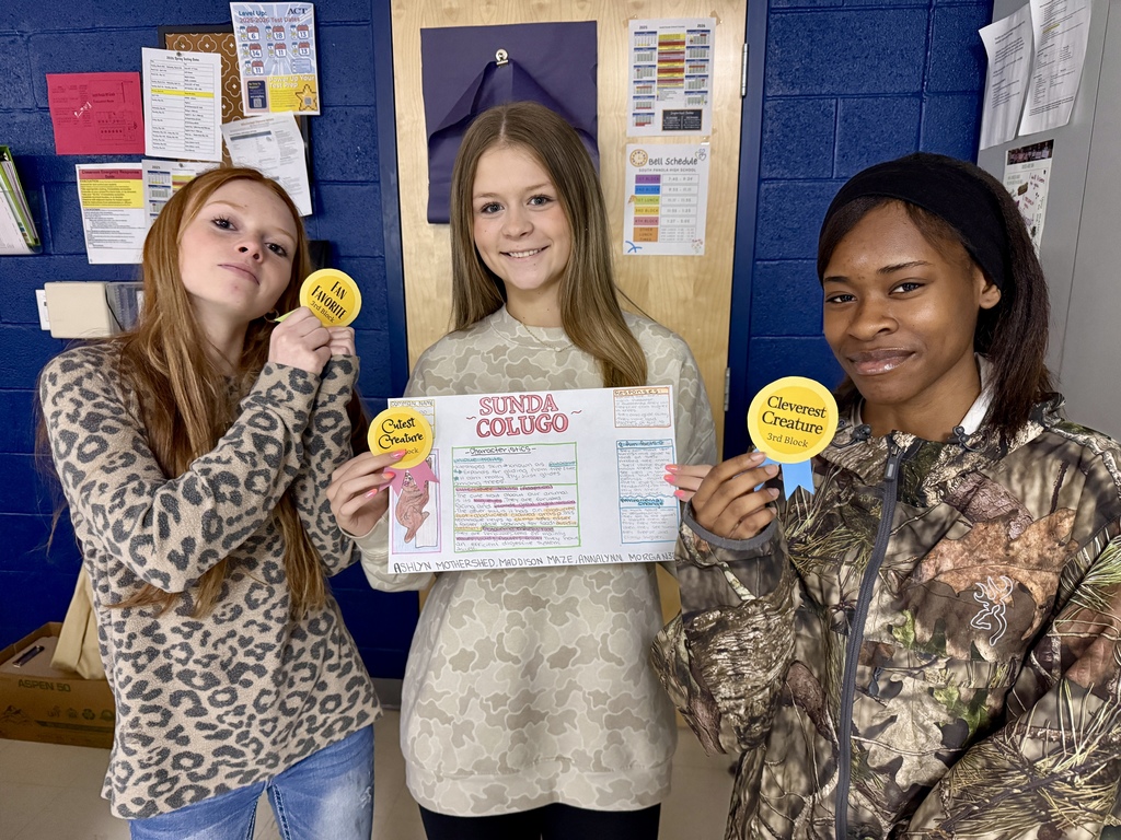 Mrs. Hamilton's Foundations of Biology classes wrapped up their unit on evolution by researching organisms with cute and clever adaptations, which help these creatures thrive in their habitats!