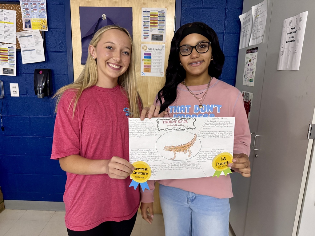 Mrs. Hamilton's Foundations of Biology classes wrapped up their unit on evolution by researching organisms with cute and clever adaptations, which help these creatures thrive in their habitats!