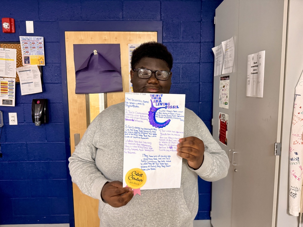 Mrs. Hamilton's Foundations of Biology classes wrapped up their unit on evolution by researching organisms with cute and clever adaptations, which help these creatures thrive in their habitats!