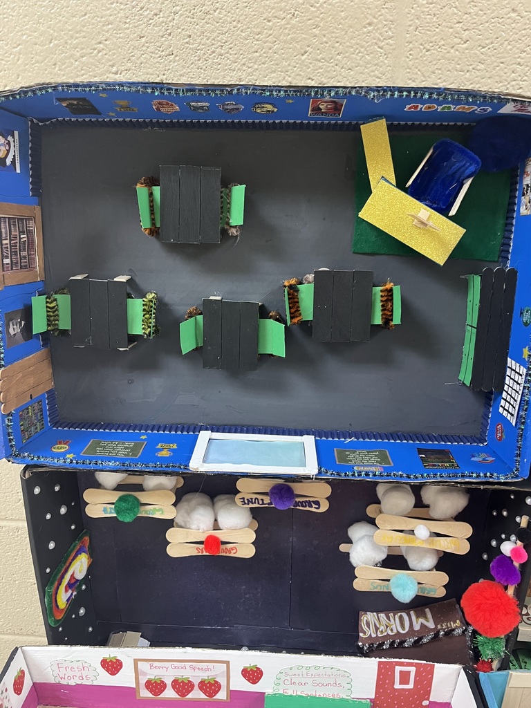 Year Two Educator Prep students made classroom layouts using paper, felt, popsicle sticks, stickers, and much more to model what they want their future classrooms to look like. 