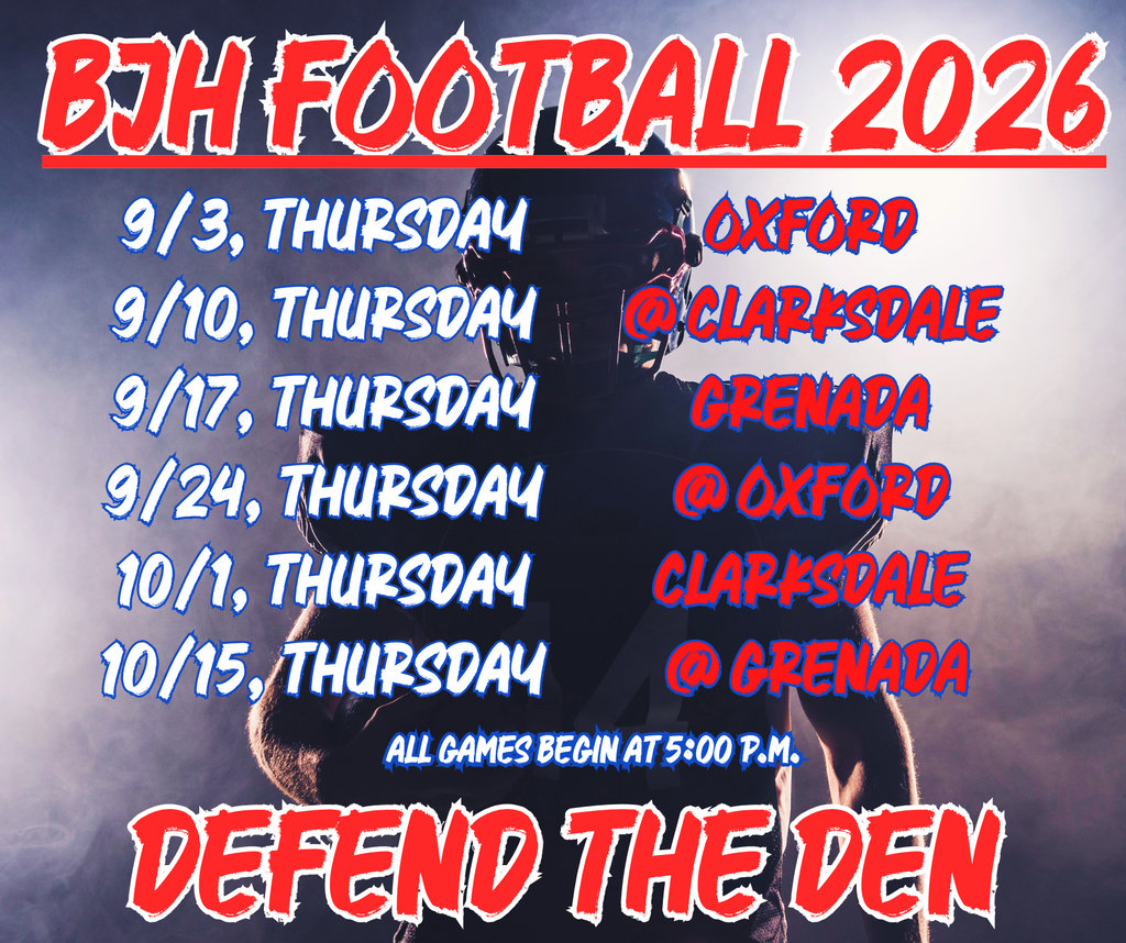 BJH 2026 Football Schedule