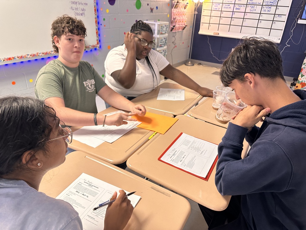 Mrs. Pegueros's Foundations of Biology students put science into action during an engaging enzyme potato lab.