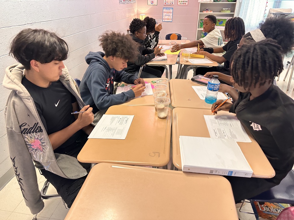 Mrs. Pegueros's Foundations of Biology students put science into action during an engaging enzyme potato lab.